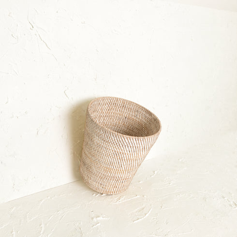 Wicker/Rattan waste paper basket in 4 colours - Coastal Villa Homeware